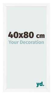 Fotolijst 40x80 cm Wit Hoogglans MDF Bologna Voorzijde Maat | Yourdecoration.nl