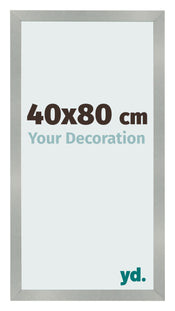Fotolijst 40x80cm Aluminium Geborsteld MDF Bologna Voorzijde Maat | Yourdecoration.nl