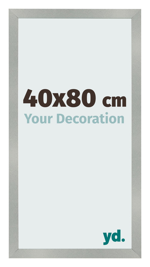 Fotolijst 40x80cm Aluminium Geborsteld MDF Bologna Voorzijde Maat | Yourdecoration.nl
