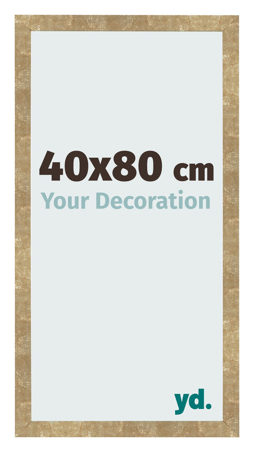 Fotolijst 40x80cm Goud Antiek MDF Bologna Voorzijde Maat | Yourdecoration.nl