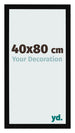 Fotolijst 40x80cm Zwart Hoogglans MDF Bologna Voorzijde Maat | Yourdecoration.nl