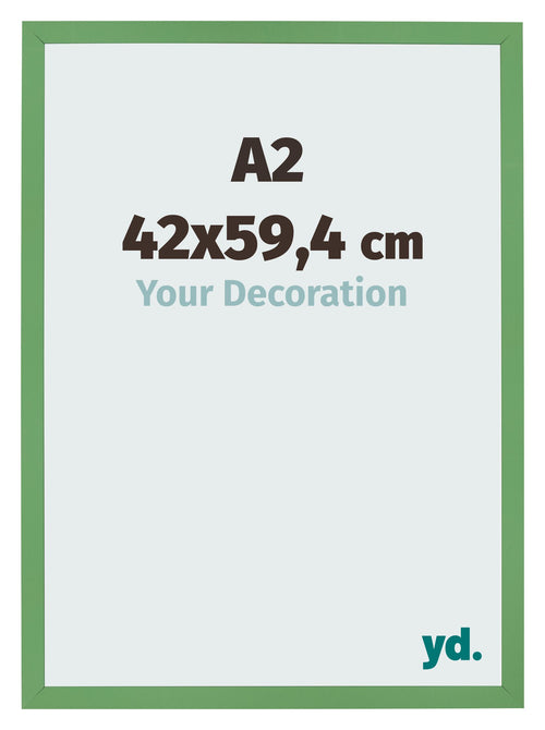 Fotolijst 42x59 4 cm A2 Groen MDF Bologna Voorzijde Maat | Yourdecoration.nl