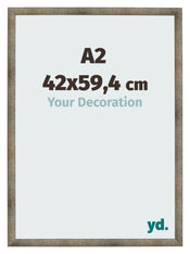 Fotolijst 42x59 4 cm A2 Metaal Vintage MDF Bologna Voorzijde Maat | Yourdecoration.nl