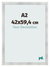 Fotolijst 42x59 4cm A2 Aluminium Geborsteld MDF Pisa Voorzijde Maat | Yourdecoration.nl