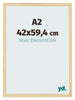 Fotolijst 42x59 4cm A2 Beuken Decor MDF Bologna Voorzijde Maat | Yourdecoration.nl