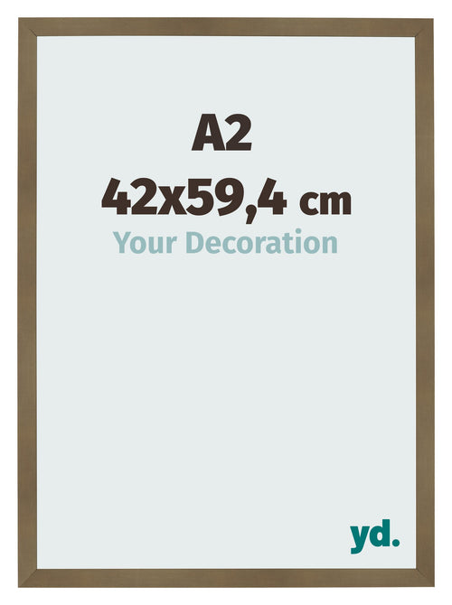 Fotolijst 42x59 4cm A2 Brons Decor MDF Bologna Voorzijde Maat | Yourdecoration.nl