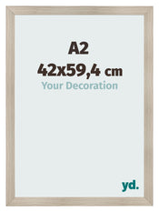 Fotolijst 42x59 4cm A2 Eiken Licht MDF Pisa Voorzijde Maat | Yourdecoration.nl