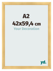 Fotolijst 42x59 4cm A2 Goud Mat MDF Pisa Voorzijde Maat | Yourdecoration.nl