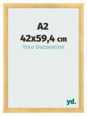 Fotolijst 42x59 4cm A2 Goud Mat MDF Pisa Voorzijde Maat | Yourdecoration.nl