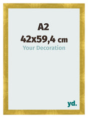Fotolijst 42x59 4cm A2 Goud Vintage MDF Pisa Voorzijde Maat | Yourdecoration.nl