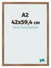 Fotolijst 42x59 4cm A2 Koper Decor MDF Bologna Voorzijde Maat | Yourdecoration.nl