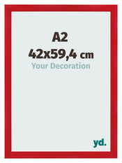 Fotolijst 42x59 4cm A2 Rood MDF Pisa Voorzijde Maat | Yourdecoration.nl