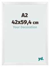 Fotolijst 42x59 4cm A2 Wit Hoogglans MDF Pisa Voorzijde Maat | Yourdecoration.nl