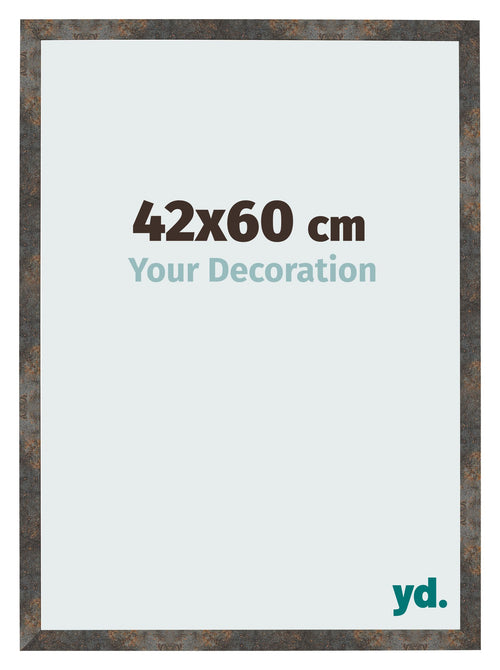 Fotolijst 42x60 cm Geoxideerd Metaal MDF Bologna Voorzijde Maat | Yourdecoration.nl