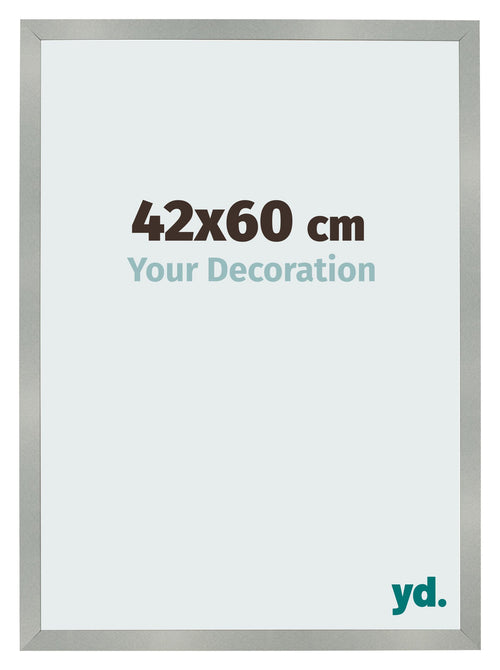 Fotolijst 42x60cm Aluminium Geborsteld MDF Bologna Voorzijde Maat | Yourdecoration.nl