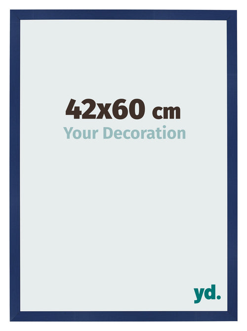 Fotolijst 42x60cm Donkerblauw Geveegd MDF Bologna Voorzijde Maat | Yourdecoration.nl