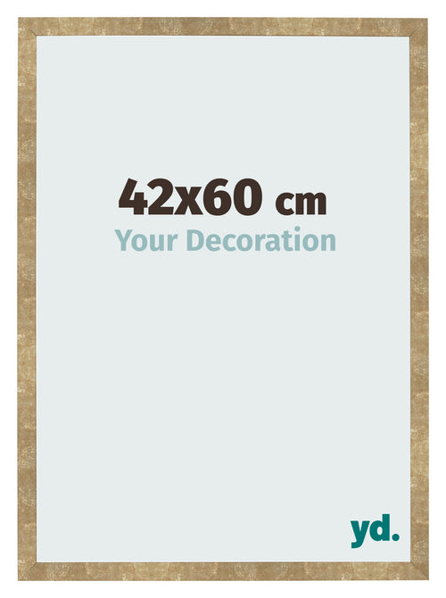 Fotolijst 42x60cm Goud Antiek MDF Bologna Voorzijde Maat | Yourdecoration.nl