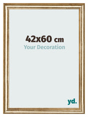 Fotolijst 42x60cm Goud Antiek MDF Lazio Voorzijde Maat | Yourdecoration.nl