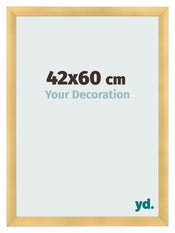 Fotolijst 42x60cm Goud Mat MDF Pisa Voorzijde Maat | Yourdecoration.nl