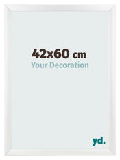 Fotolijst 42x60cm Wit Hoogglans MDF Pisa Voorzijde Maat | Yourdecoration.nl
