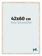 Fotolijst 42x60cm Wit Vintage MDF Bologna Voorzijde Maat | Yourdecoration.nl
