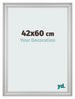 Fotolijst 42x60cm Zilver Mat MDF Lazio Voorzijde Maat | Yourdecoration.nl