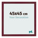 Fotolijst 45x45 cm Wijnrood Geveegd MDF Bologna Voorzijde Maat | Yourdecoration.nl
