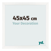 Fotolijst 45x45 cm Wit Hoogglans MDF Bologna Voorzijde Maat | Yourdecoration.nl
