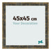Fotolijst 45x45cm Blauw Goud Gemeleerd MDF Pisa Voorzijde Maat | Yourdecoration.nl