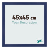 Fotolijst 45x45cm Donkerblauw Geveegd MDF Bologna Voorzijde Maat | Yourdecoration.nl