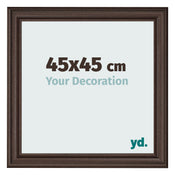 Fotolijst 45x45cm Eiken Donker MDF Lazio Voorzijde Maat | Yourdecoration.nl