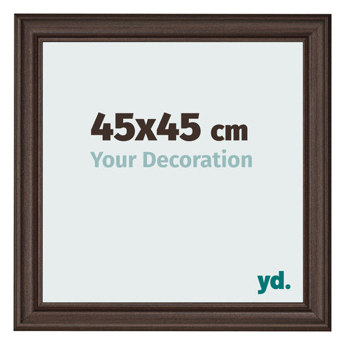 Fotolijst 45x45cm Eiken Donker MDF Lazio Voorzijde Maat | Yourdecoration.nl