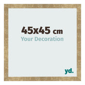 Fotolijst 45x45cm Goud Antiek MDF Bologna Voorzijde Maat | Yourdecoration.nl