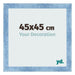 Fotolijst 45x45cm Helder Blauw Geveegd MDF Pisa Voorzijde Maat | Yourdecoration.nl