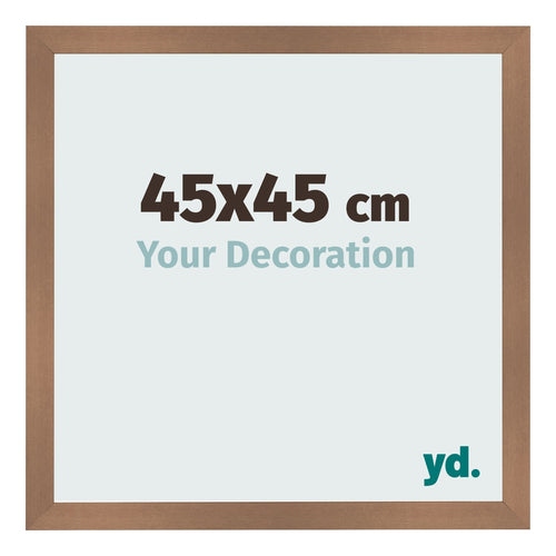 Fotolijst 45x45cm Koper Decor MDF Bologna Voorzijde Maat | Yourdecoration.nl