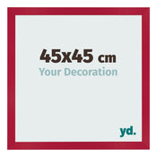 Fotolijst 45x45cm Rood MDF Bologna Voorzijde Maat | Yourdecoration.nl