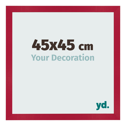 Fotolijst 45x45cm Rood MDF Bologna Voorzijde Maat | Yourdecoration.nl