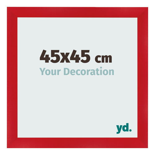 Fotolijst 45x45cm Rood MDF Pisa Voorzijde Maat | Yourdecoration.nl
