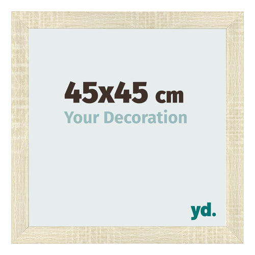 Fotolijst 45x45cm Sonoma Eiken MDF Pisa Voorzijde Maat | Yourdecoration.nl