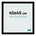 Fotolijst 45x45cm Zwart Hoogglans MDF Bologna Voorzijde Maat | Yourdecoration.nl