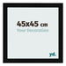 Fotolijst 45x45cm Zwart Hoogglans MDF Pisa Voorzijde Maat | Yourdecoration.nl