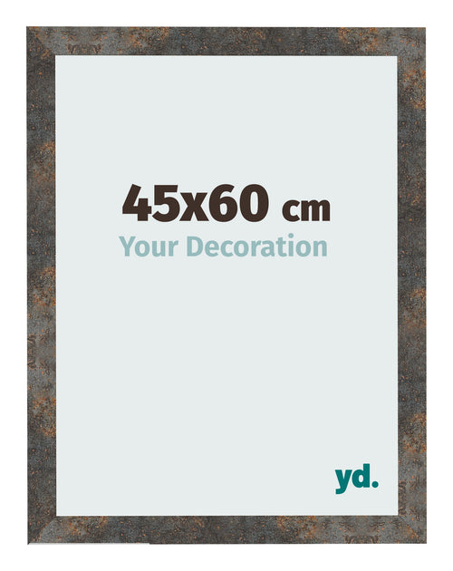 Fotolijst 45x60 cm Geoxideerd Metaal MDF Bologna Voorzijde Maat | Yourdecoration.nl