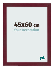 Fotolijst 45x60 cm Wijnrood Geveegd MDF Bologna Voorzijde Maat | Yourdecoration.nl