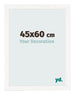 Fotolijst 45x60 cm Wit Hoogglans MDF Bologna Voorzijde Maat | Yourdecoration.nl