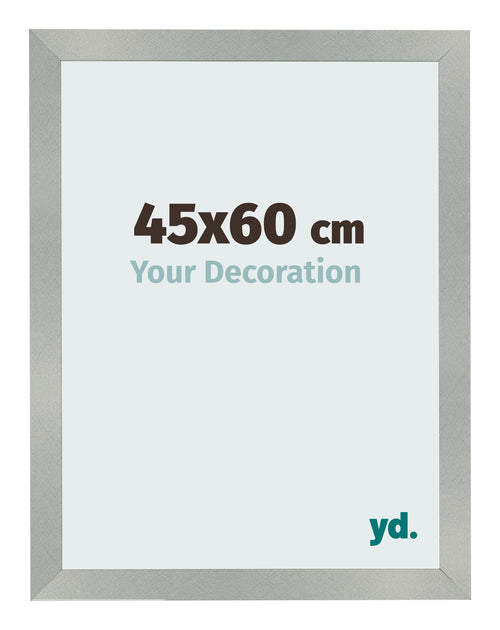 Fotolijst 45x60cm Aluminium Geborsteld MDF Bologna Voorzijde Maat | Yourdecoration.nl