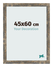 Fotolijst 45x60cm Blauw Goud Gemeleerd MDF Bologna Voorzijde Maat | Yourdecoration.nl