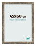 Fotolijst 45x60cm Blauw Goud Gemeleerd MDF Bologna Voorzijde Maat | Yourdecoration.nl