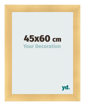 Fotolijst 45x60cm Goud Mat MDF Pisa Voorzijde Maat | Yourdecoration.nl