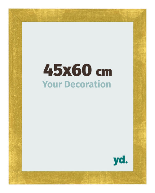 Fotolijst 45x60cm Goud Vintage MDF Pisa Voorzijde Maat | Yourdecoration.nl