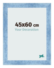 Fotolijst 45x60cm Helder Blauw Geveegd MDF Pisa Voorzijde Maat | Yourdecoration.nl